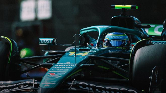 Fernando Alonso, en el Gran Premio de Imola (Foto: Aston Martin).
