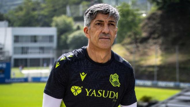 Imanol Alguacil, en Zubieta (Foto: Real Sociedad).