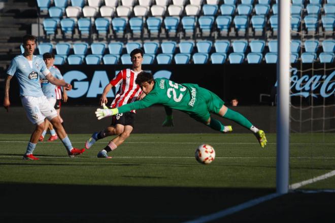 Gol de Huestamendia al Celta Fortuna (Foto: Athletic Club).