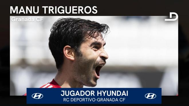 Manu Trigueros, Jugador Hyundai del Deportivo - Granada (Foto: LALIGA).