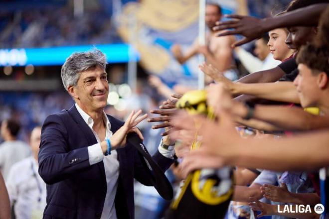 Imanol Alguacil en su último partido en Anoeta. (Foto: LALIGA)