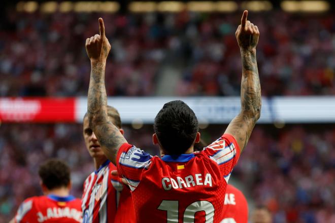 Ángel Correa, celebrando un gol en el Metropolitano (Foto: EFE)