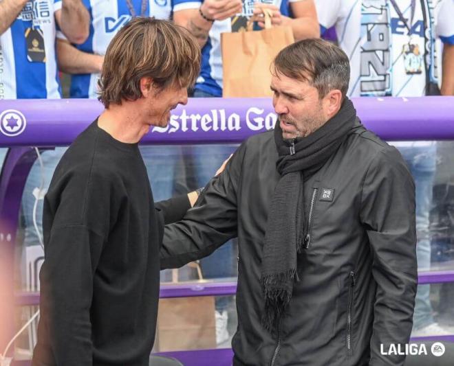 Álvaro Rubio junto a Eduardo Coudet (Foto: LALIGA)