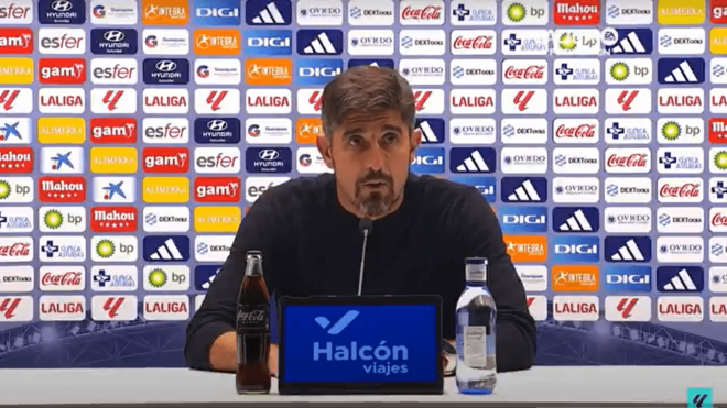 Paunovic, en rueda de prensa del Real Oviedo.
