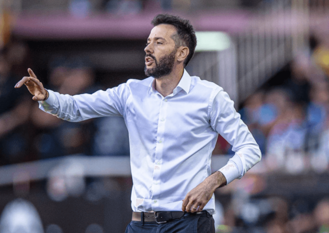 Carlos Corberán en Mestalla