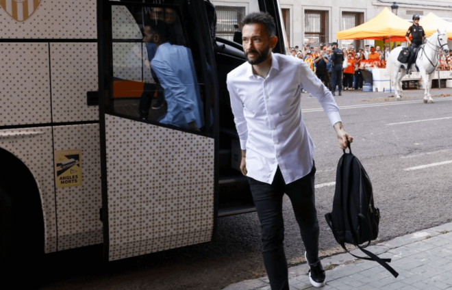 Carlos Corberán llega a Mestalla