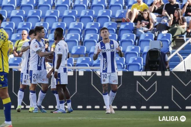 Dani Raba celebra su gol en el Las Palmas-Leganés (FOTO: LALIGA).