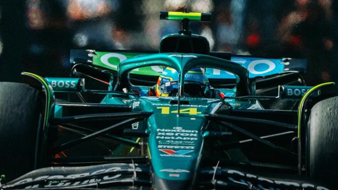 Fernando Alonso, en el Gran Premio de Imola (Foto: Aston Martin).