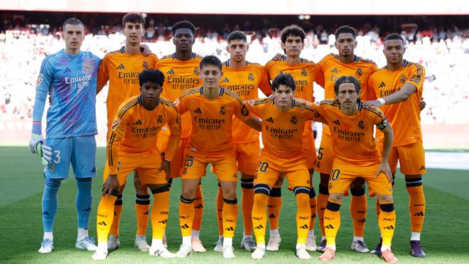 El once del Madrid ante el Sevilla (X: @realmadrid)