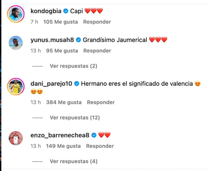 Algunos mensajes en el muro de Jaume