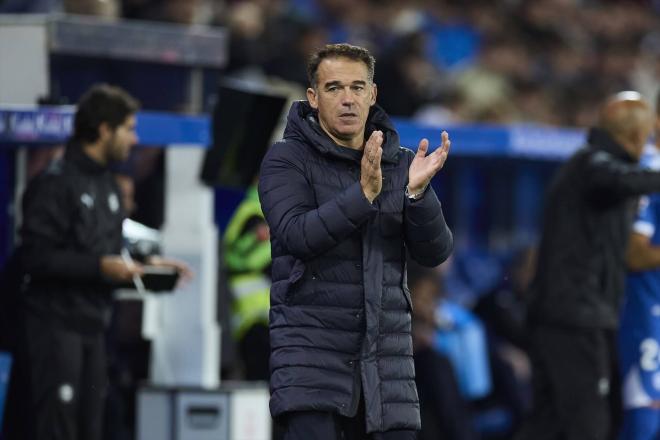 Luis García Plaza, en un partido del Alavés.