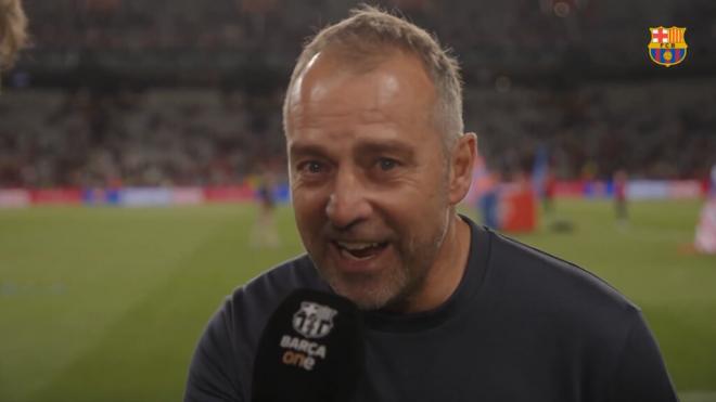 Hansi Flick desvela su punto de vista sobre el lema del Barcelona (foto: FCB Twitter).