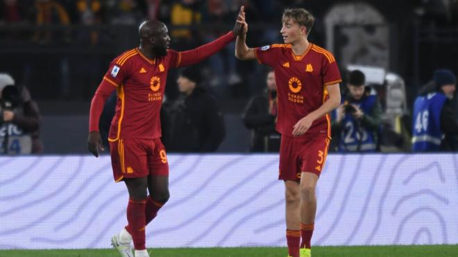Dean Huijsen coincidió con Romelu Lukaku en la Roma (foto: Cordon Press).