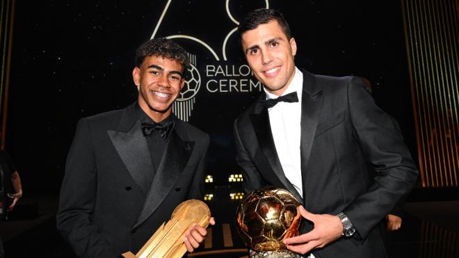 Lamine Yamal y Rodri en la gala de Balón de Oro (Cordon Press)
