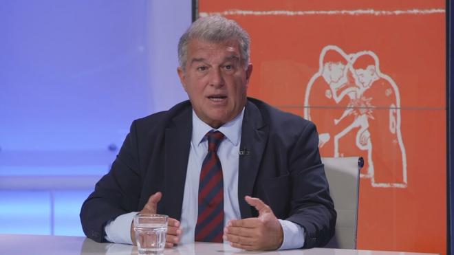 Joan Laporta habló sobre la renovación de Lamine Yamal en TV3 (captura: TV3).