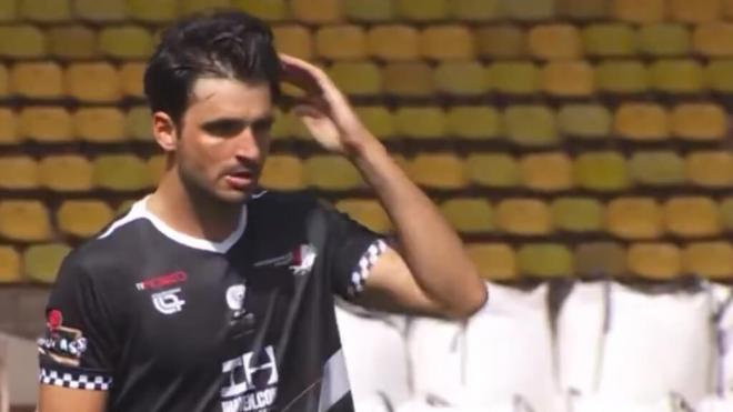 Carlos Sainz en el partido de pilotos de F1 (Foto: Youtube)
