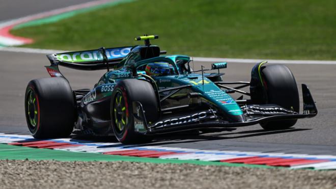 Fernando Alonso, durante el Gran Premio de Imola (Foto: Aston Martin).