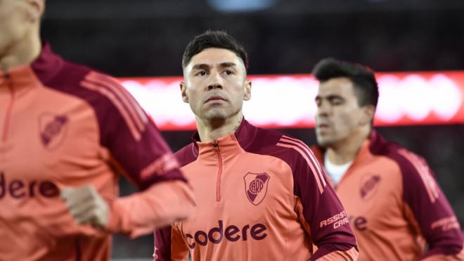 Gonzalo Montiel antes de un partido de River Plate (Fuente: Cordon Press)