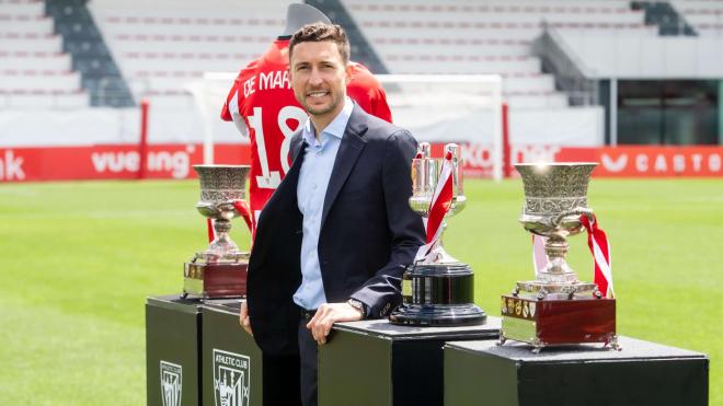La despedida de Oscar de Marcos en Lezama (Foto: Athletic Club).