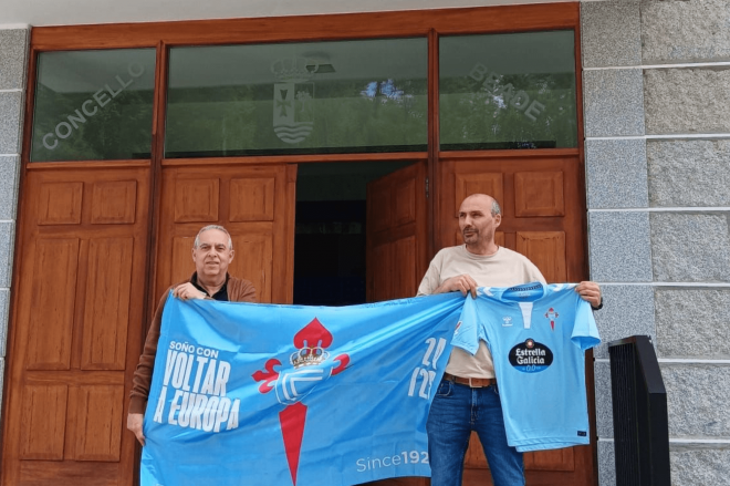 La bandera de Celta en Beade, Ourense (Foto: Concello de Beade).