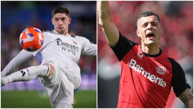 Fede Valverde y Granit Xhaka (Fotos: Cordon Press)