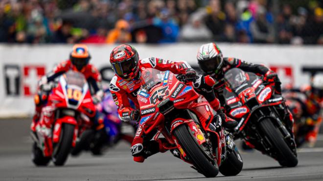 Pecco Bagnaia, durante el Gran Premio de Francia en Le Mans (Foto: Ducati).