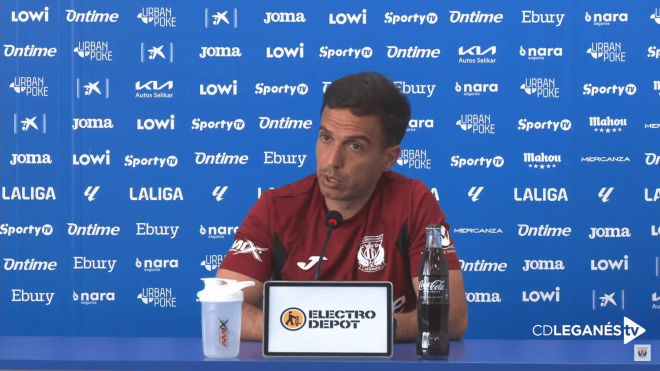 Borja Jiménez, en rueda de prensa antes del Leganés-Valladolid.