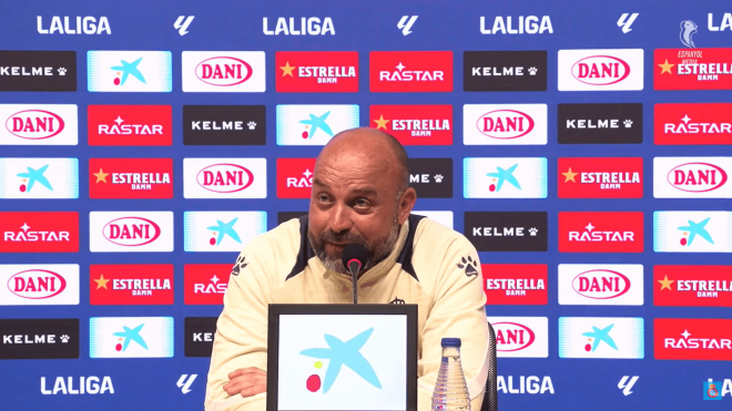 Manolo González, en rueda de prensa antes del Espanyol-Las Palmas.