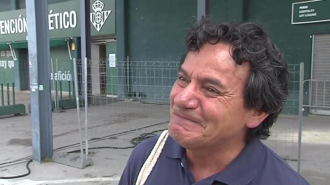 Pedro Núñez, aficionado del Betis en Chile.