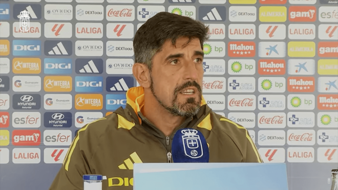 Veljko Paunovic, en rueda de prensa previa al Tenerife-Real Oviedo.
