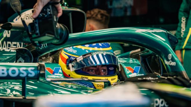 Fernando Alonso, durante la clasificación del Gran Premio de Mónaco (Foto: Aston Martin).