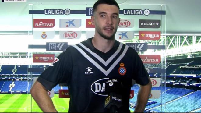 Joan García, tras el partido del Espanyol ante Las Palmas (Foto: LaLiga).