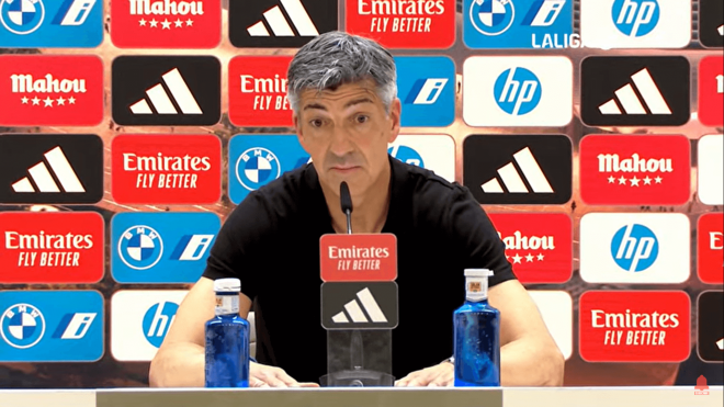 Imanol Alguacil, en sala de prensa.