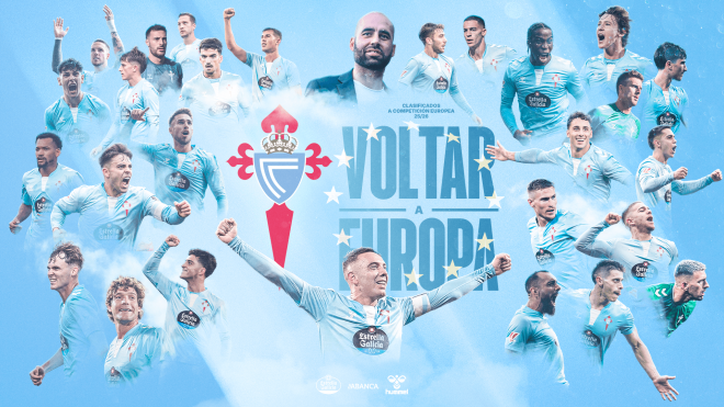 Cartel del regreso a Europa (Foto: RC Celta).