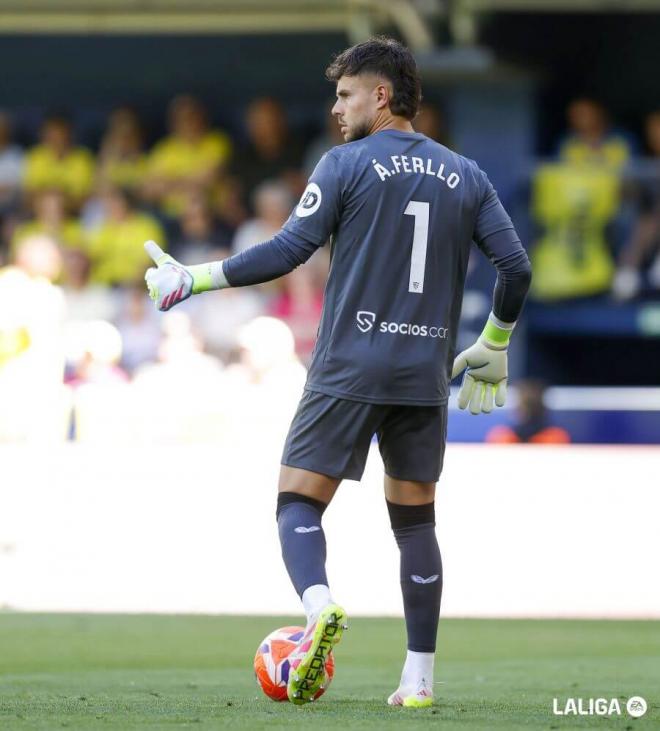 Álvaro Fernández, ante el Villarreal (Foto: LALIGA).