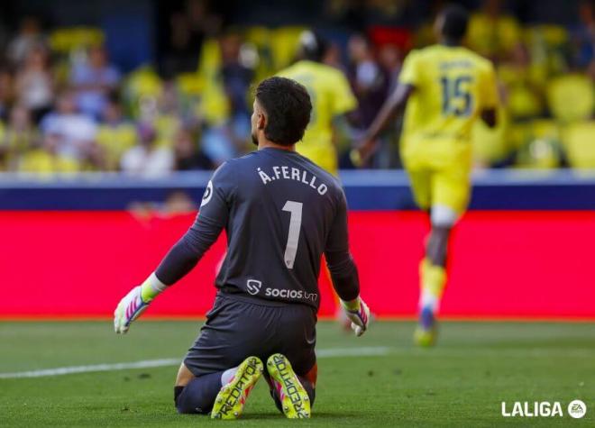 Álvaro Fernández, ante el Villarreal (Foto: LALIGA).