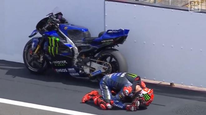 Fabio Quartararo rompe a llorar en el GP de Silverstone (DAZN)