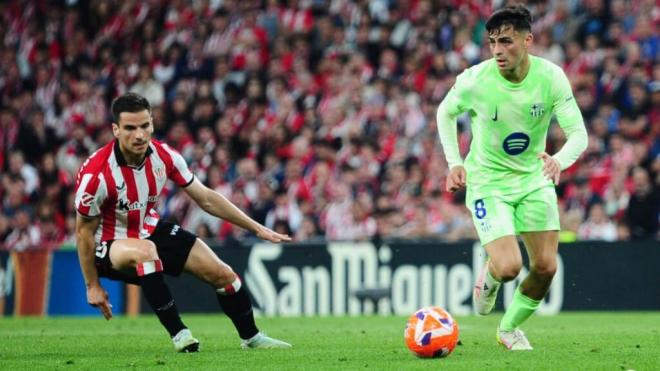 Pedri González, durante el Athletic Club-Barcelona (foto: Cordon Press).