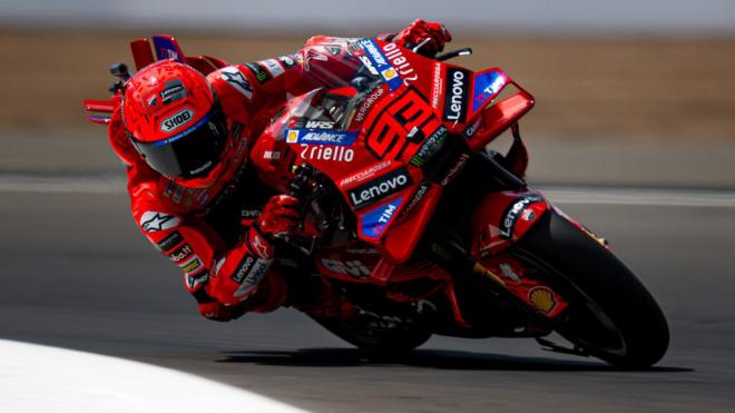 Marc Márquez, durante el Gran Premio de Silverstone (Foto: Ducati).