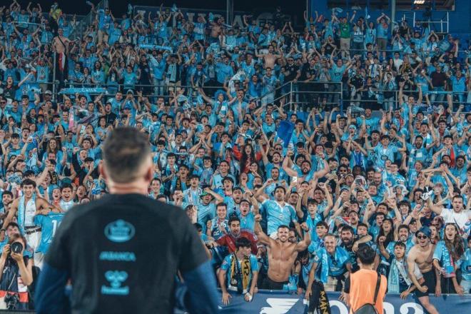 Iago Aspas ante el celtismo en el Coliseum (Foto: RC Celta).