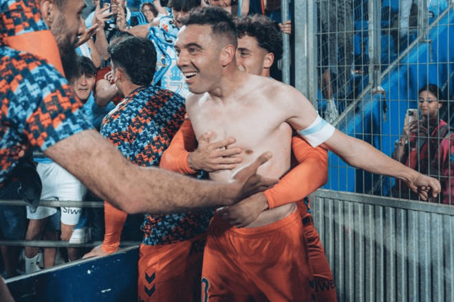 Iago Aspas celebra el gol del Celta (Foto: RC Celta).