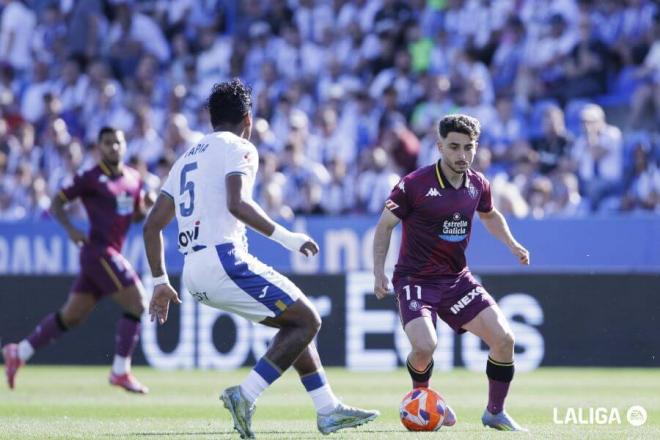Raúl Moro, ante el Leganés.
