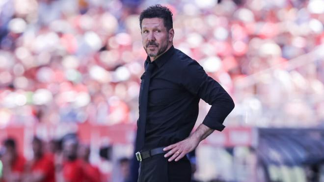 Simeone, en el Girona-Atlético de Madrid (Europa Press)