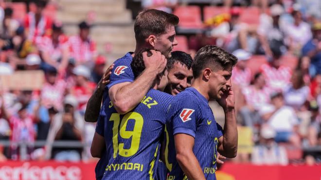 Sorloth celebrando uno de sus goles contra el Girona (Fuente: EFE)
