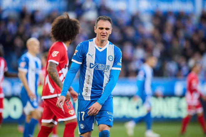 Kike García, en un partido con el Alavés (Foto: LaLiga).