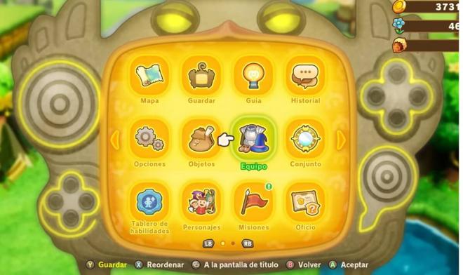 El menú principal desde donde rescatar las recompensas de Fantasy Life.