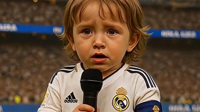 La parodia con bebés de la despedida de Luka Modric (Foto: redes sociales)