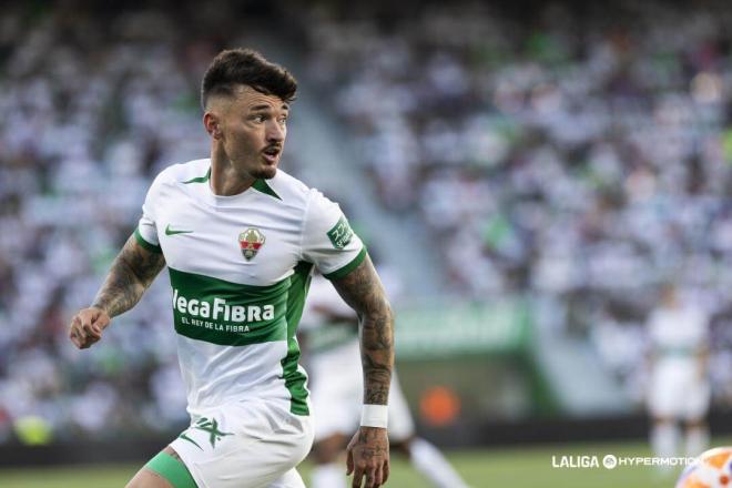 Josan Ferrández, en el Elche-Málaga (Foto: LALIGA).
