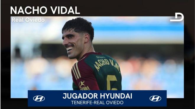 Nacho Vidal, Jugador Hyundai del Tenerife-Real Oviedo.