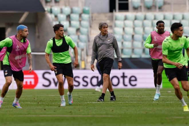 Imagen del entrenamiento previo a la final (Foto: EFE)